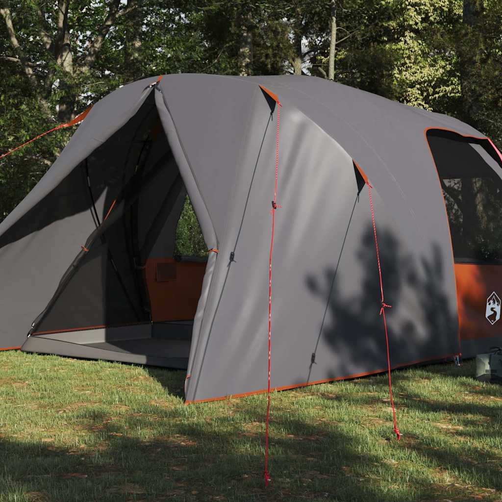 Dome Tent 6-Person with Roof Grey and Orange 500 x 314 x 206 cm