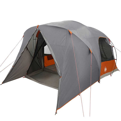 Dome Tent 6-Person with Roof Grey and Orange 500 x 314 x 206 cm