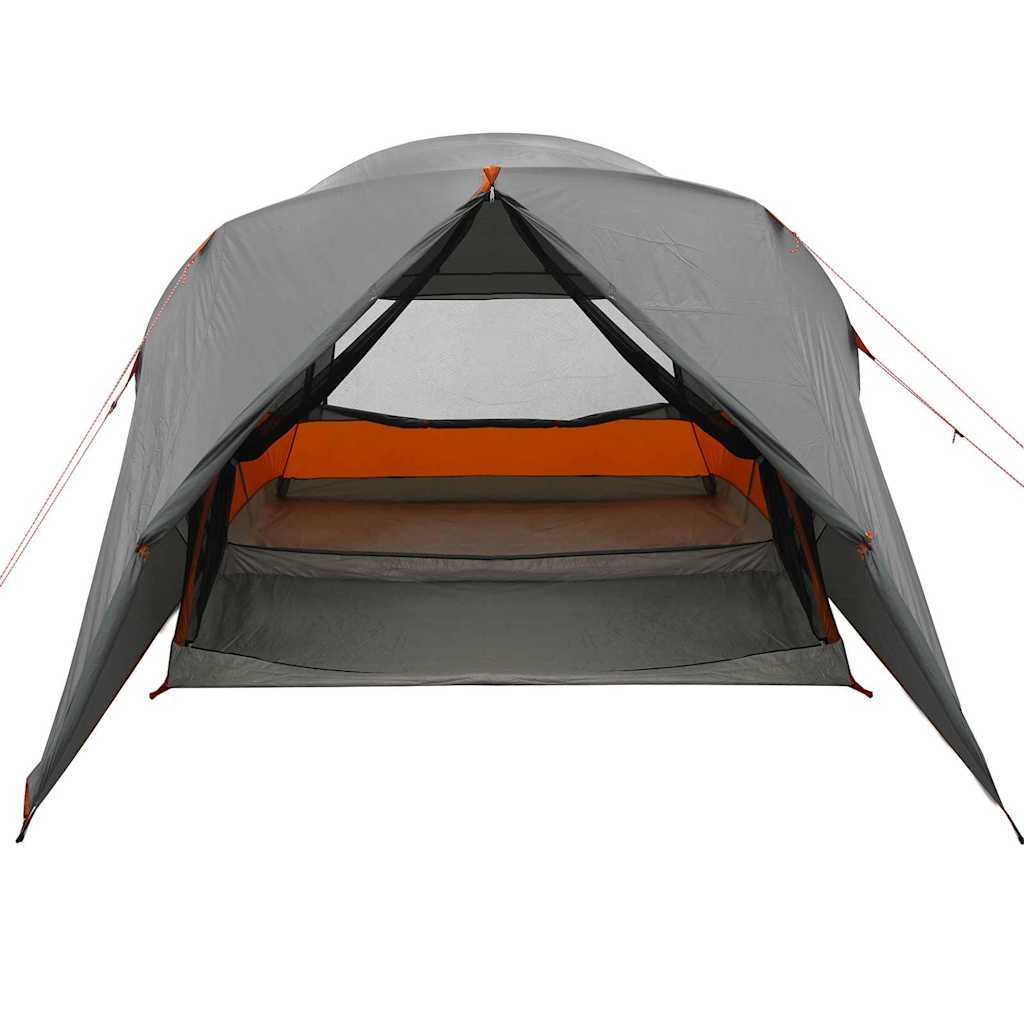 Dome Tent 6-Person with Roof Grey and Orange 500 x 314 x 206 cm