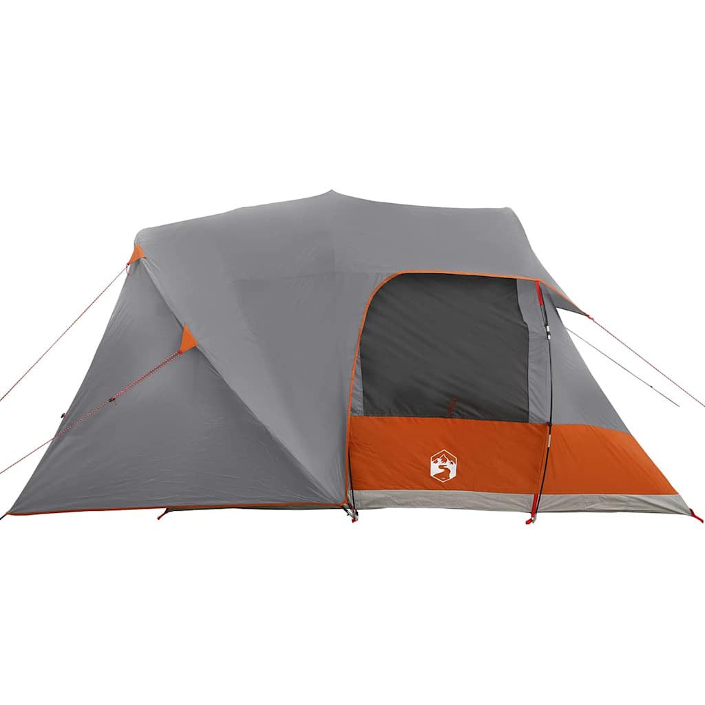 Dome Tent 6-Person with Roof Grey and Orange 500 x 314 x 206 cm