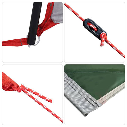 Caravan Tent 3-Person with Roof Green 252 x 245 x 245 cm