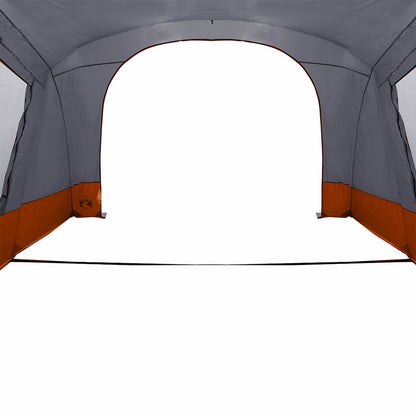 Caravan Tent 3-Person Grey and Orange 252 x 245 x 245 cm