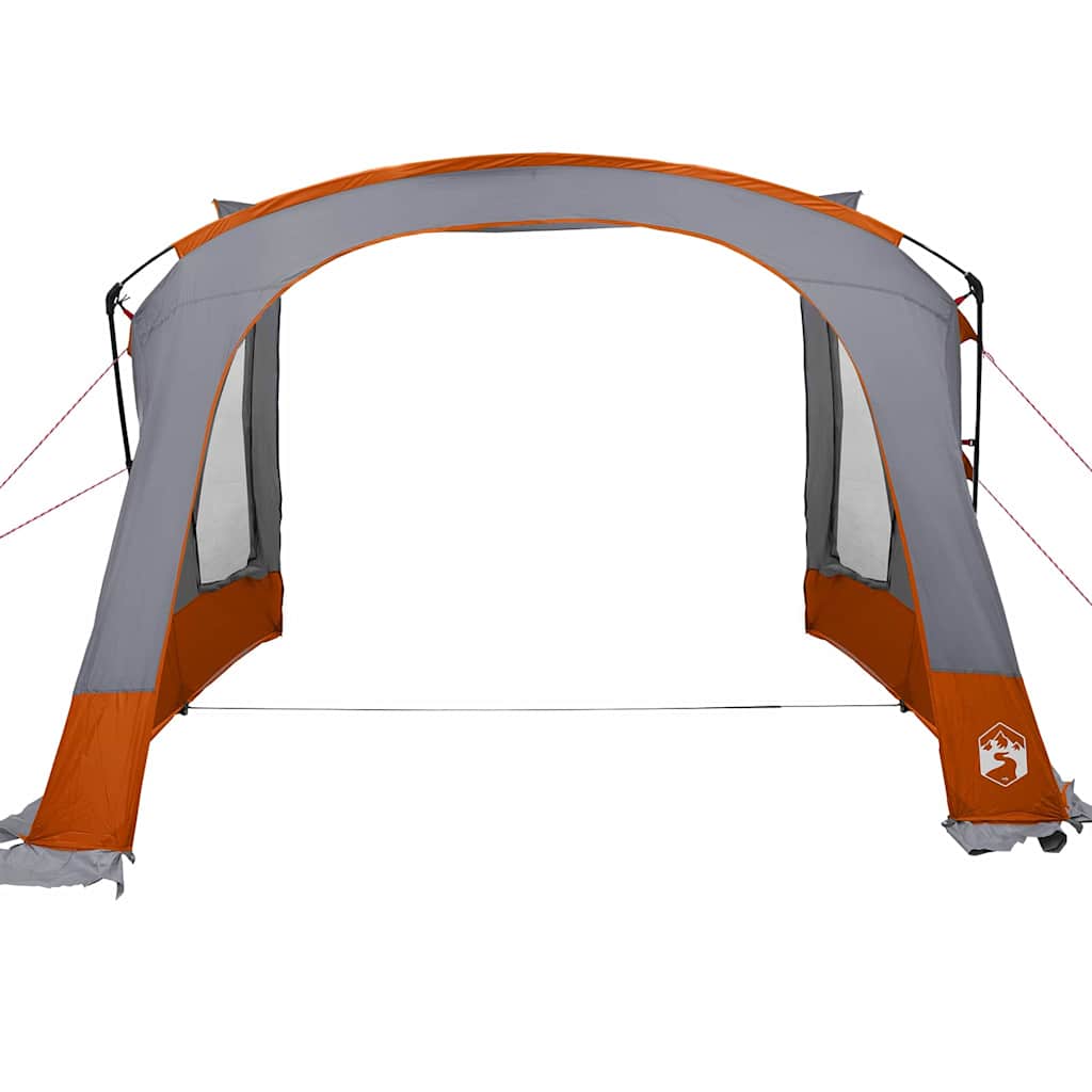 Caravan Tent 3-Person Grey and Orange 252 x 245 x 245 cm