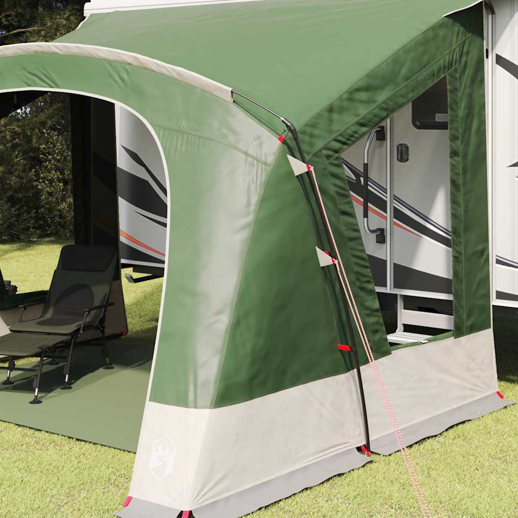 Caravan Tent 5-Person with Roof Green 410 x 275 x 245 cm