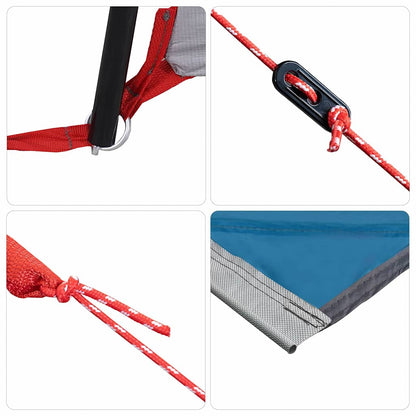 Caravan Tent 5-Person with Roof Blue 410 x 275 x 245 cm