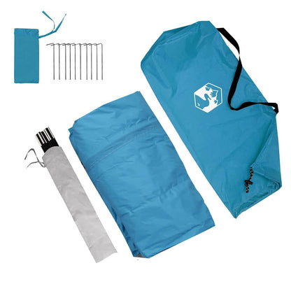 Caravan Tent 5-Person with Roof Blue 410 x 275 x 245 cm