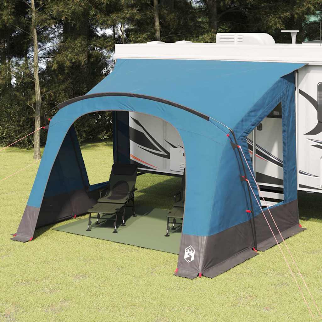 Caravan Tent 5-Person with Roof Blue 410 x 275 x 245 cm