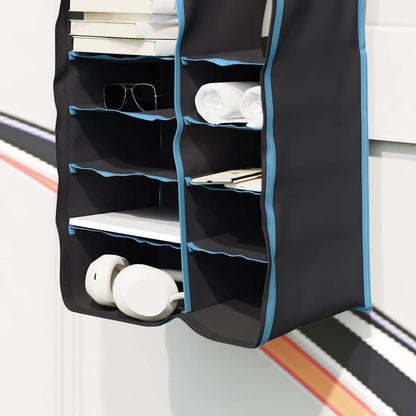 Hanging Tent Organizer 10 Pockets Black 40.5 x 25 x 80 cm