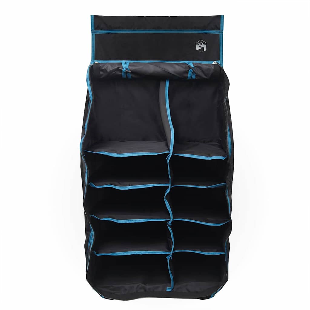 Hanging Tent Organizer 10 Pockets Black 40.5 x 25 x 80 cm