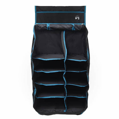 Hanging Tent Organizer 10 Pockets Black 40.5 x 25 x 80 cm