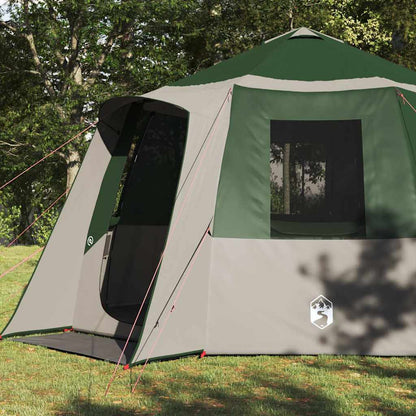 Cabin Tent with Roof Green and White 405 x 405 x 273 cm