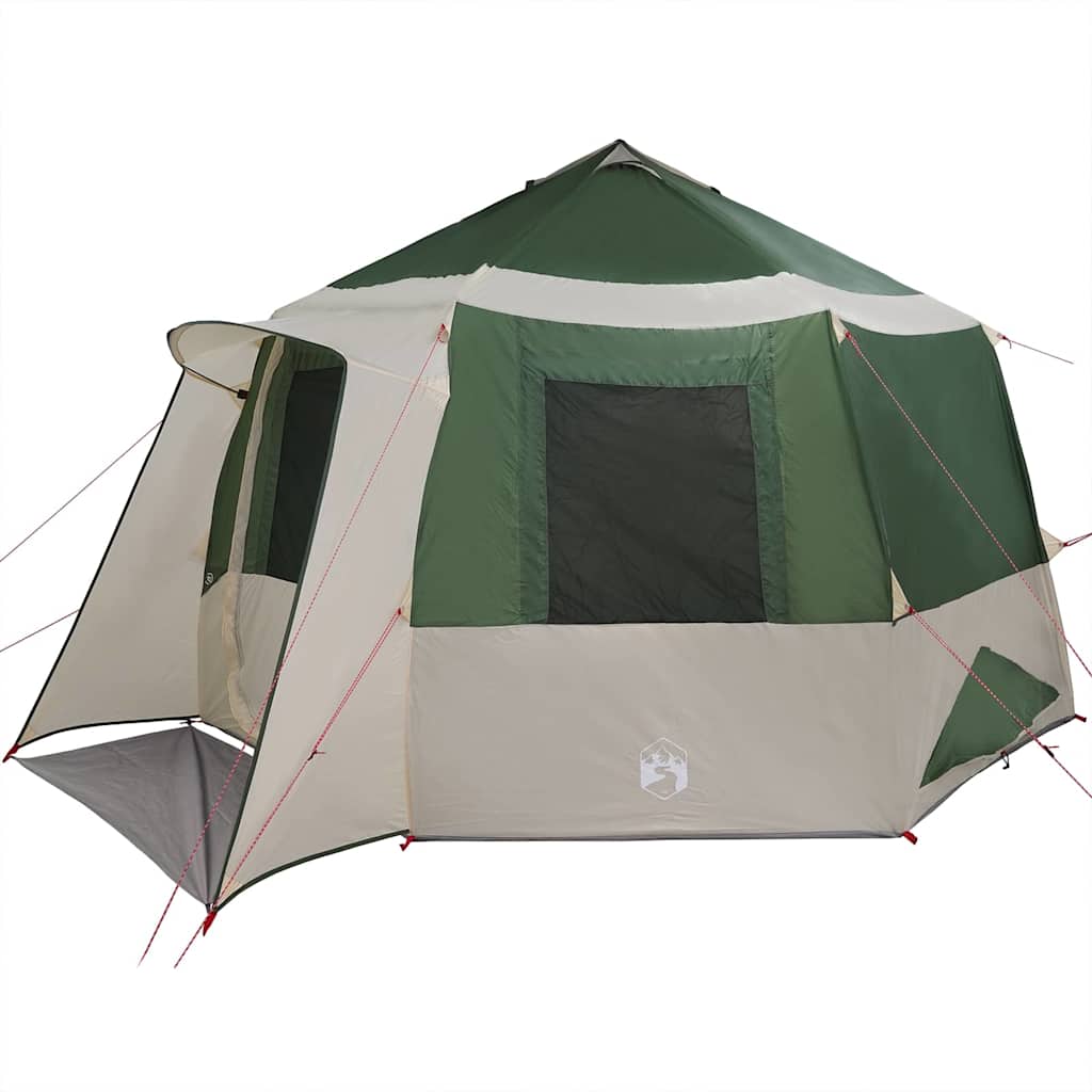 Cabin Tent with Roof Green and White 405 x 405 x 273 cm