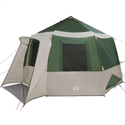 Cabin Tent with Roof Green and White 405 x 405 x 273 cm