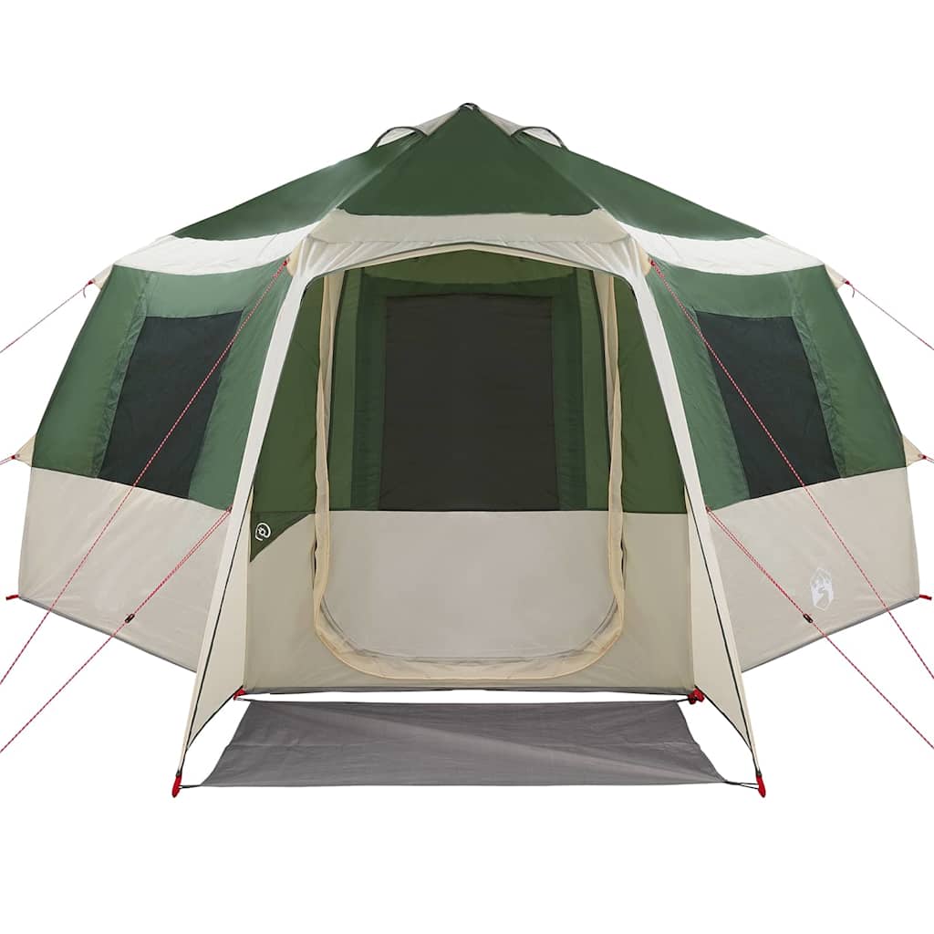 Cabin Tent with Roof Green and White 405 x 405 x 273 cm