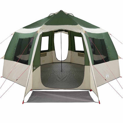 Cabin Tent with Roof Green and White 405 x 405 x 273 cm