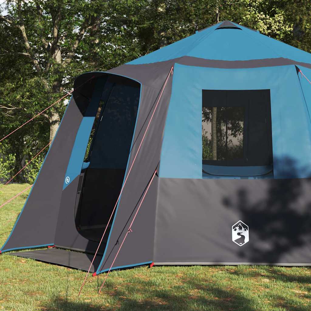 Cabin Tent with Roof Blue and Grey 405 x 405 x 273 cm