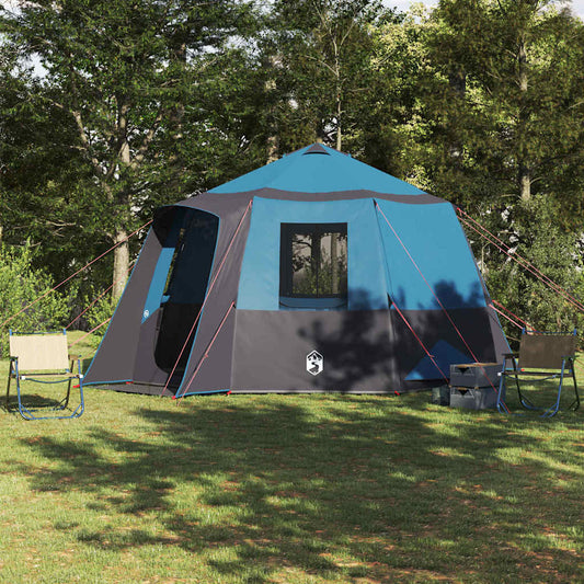 Cabin Tent with Roof Blue and Grey 405 x 405 x 273 cm