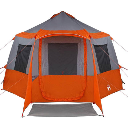 Cabin Tent with Roof Grey and Orange 405 x 405 x 273 cm