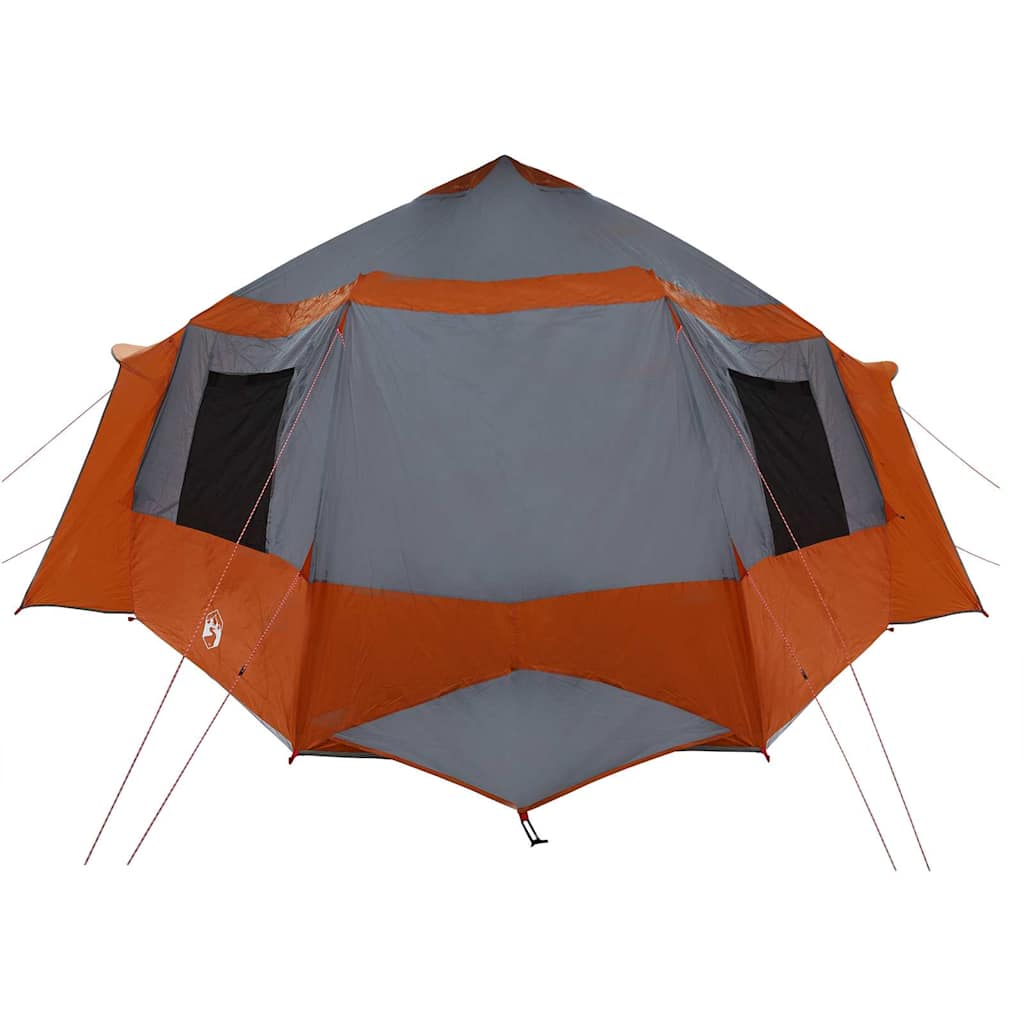 Cabin Tent with Roof Grey and Orange 405 x 405 x 273 cm