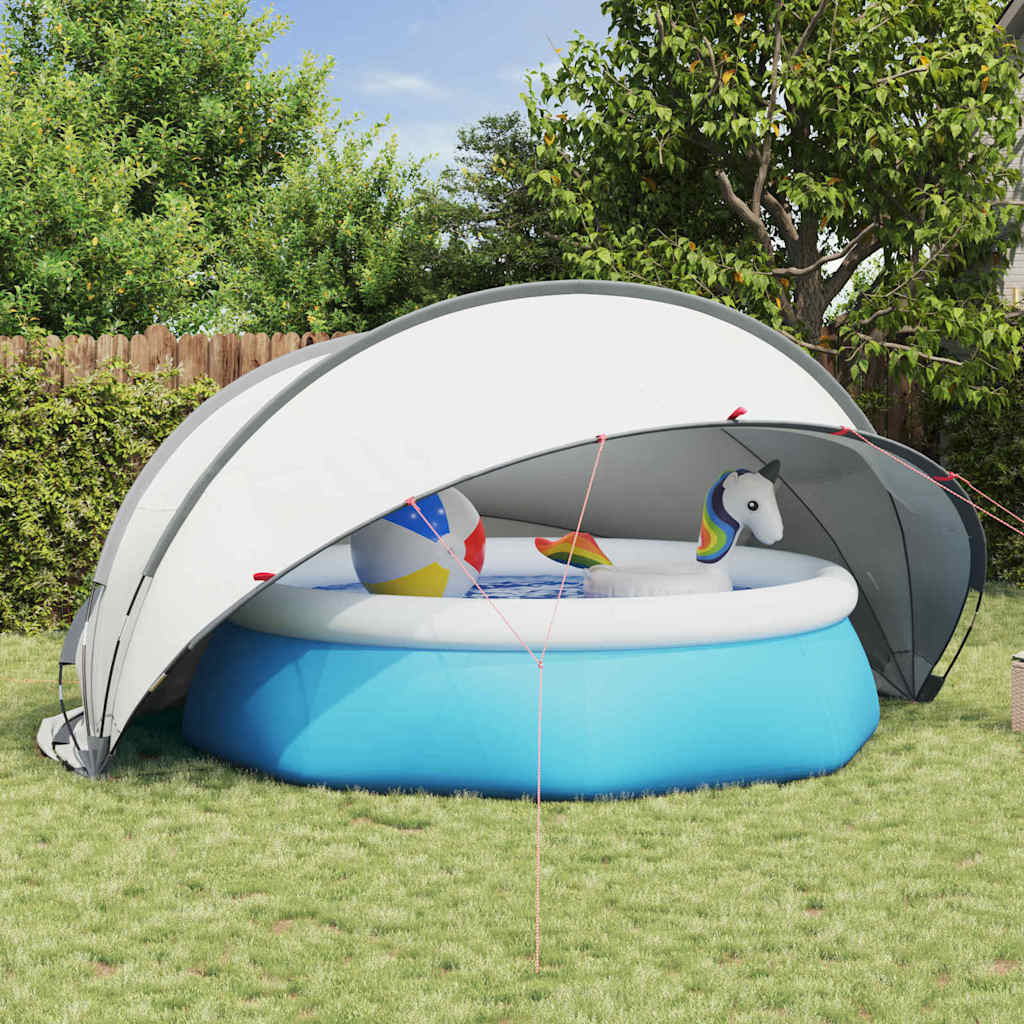 Pool Dome Folding Manual Grey and Orange 472 x 460 x 229 cm