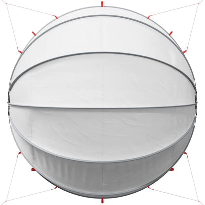 Pool Dome Folding Manual Grey and Orange 472 x 460 x 229 cm