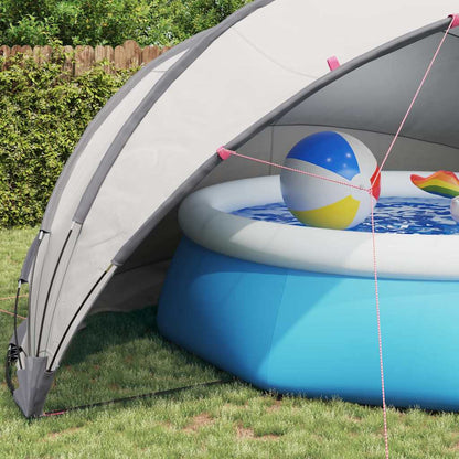 Pool Dome Folding Manual Grey and Orange 546 x 516 x 250 cm