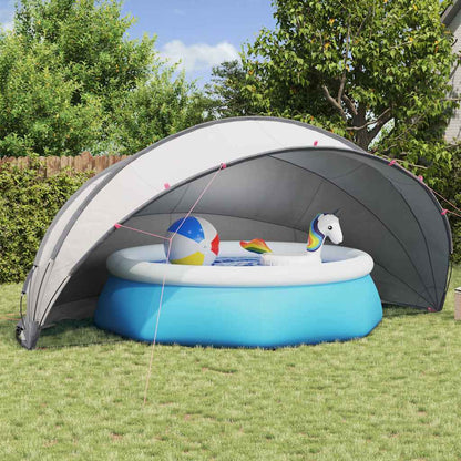 Pool Dome Folding Manual Grey and Orange 546 x 516 x 250 cm