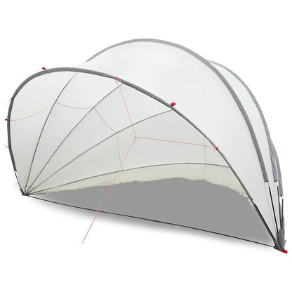 Pool Dome Folding Manual Grey and Orange 546 x 516 x 250 cm