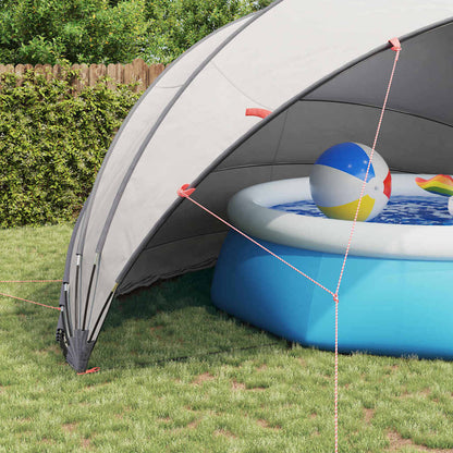 Pool Dome Folding Manual Grey and Orange 592 x 590 x 275 cm