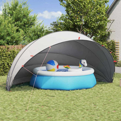 Pool Dome Folding Manual Grey and Orange 592 x 590 x 275 cm