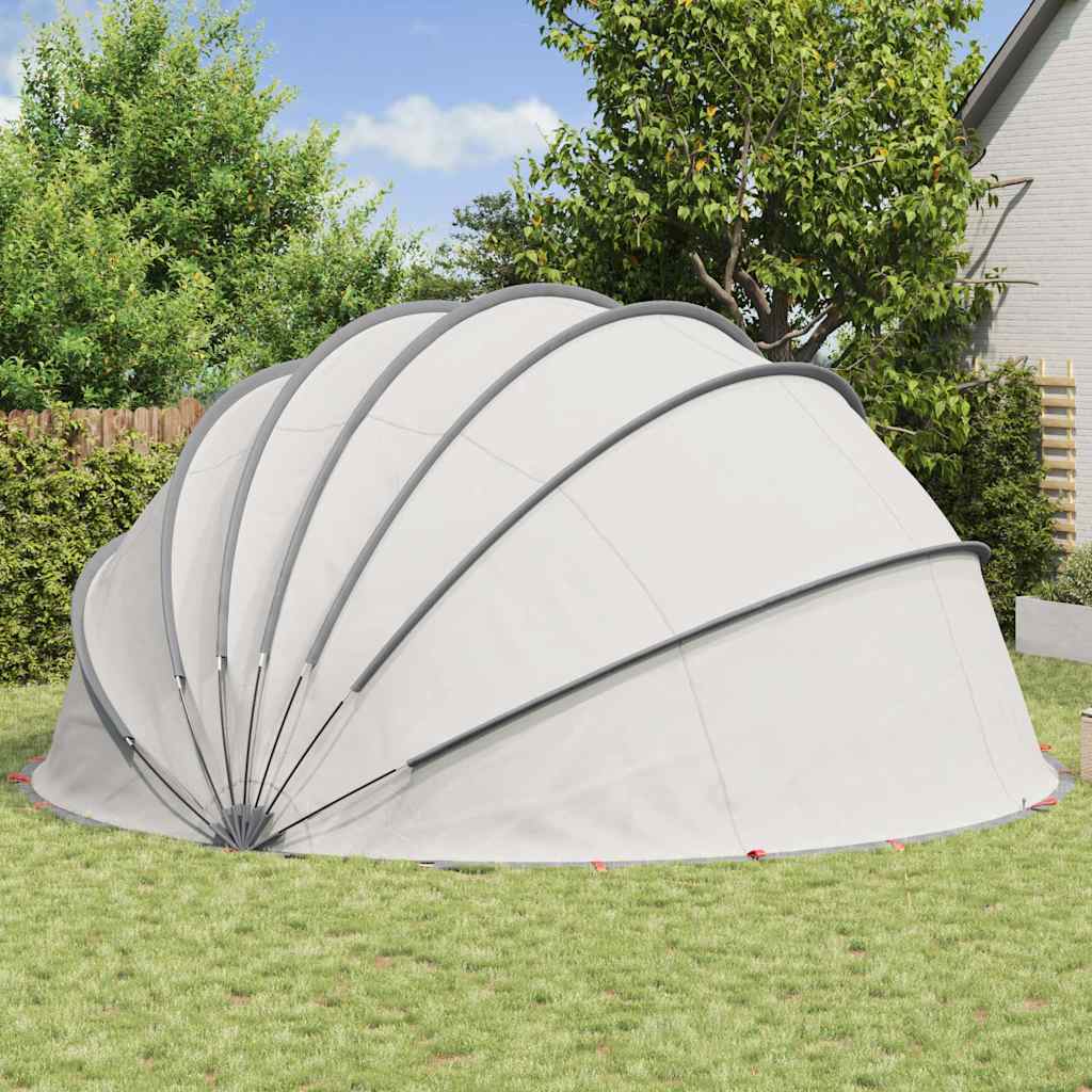 Pool Dome Folding Manual Grey and Orange 592 x 590 x 275 cm
