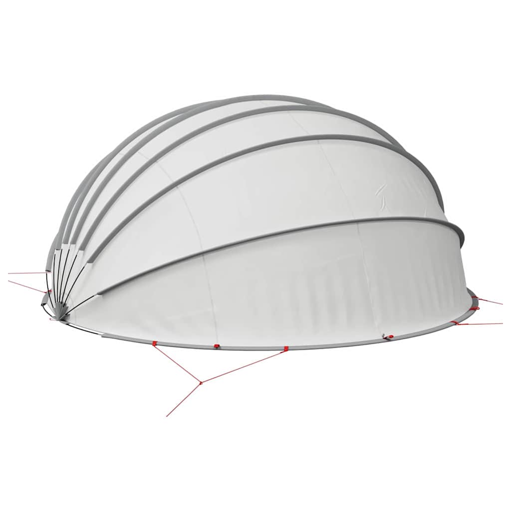 Pool Dome Folding Manual Grey and Orange 592 x 590 x 275 cm