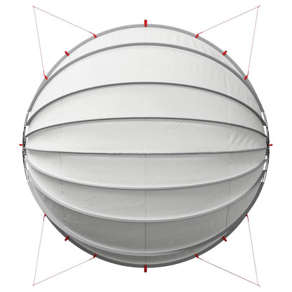 Pool Dome Folding Manual Grey and Orange 592 x 590 x 275 cm