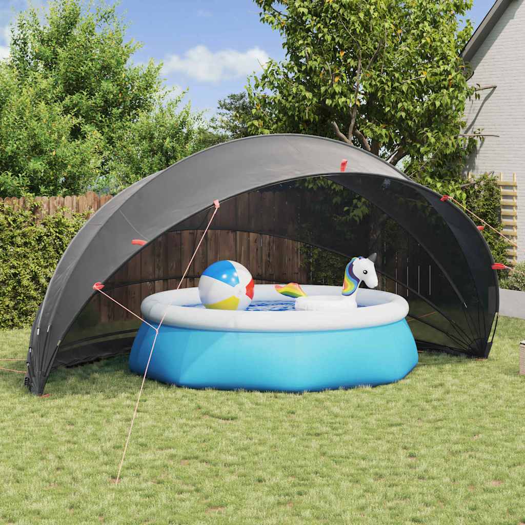 Pool Dome Folding Manual Black 592 x 590 x 275 cm