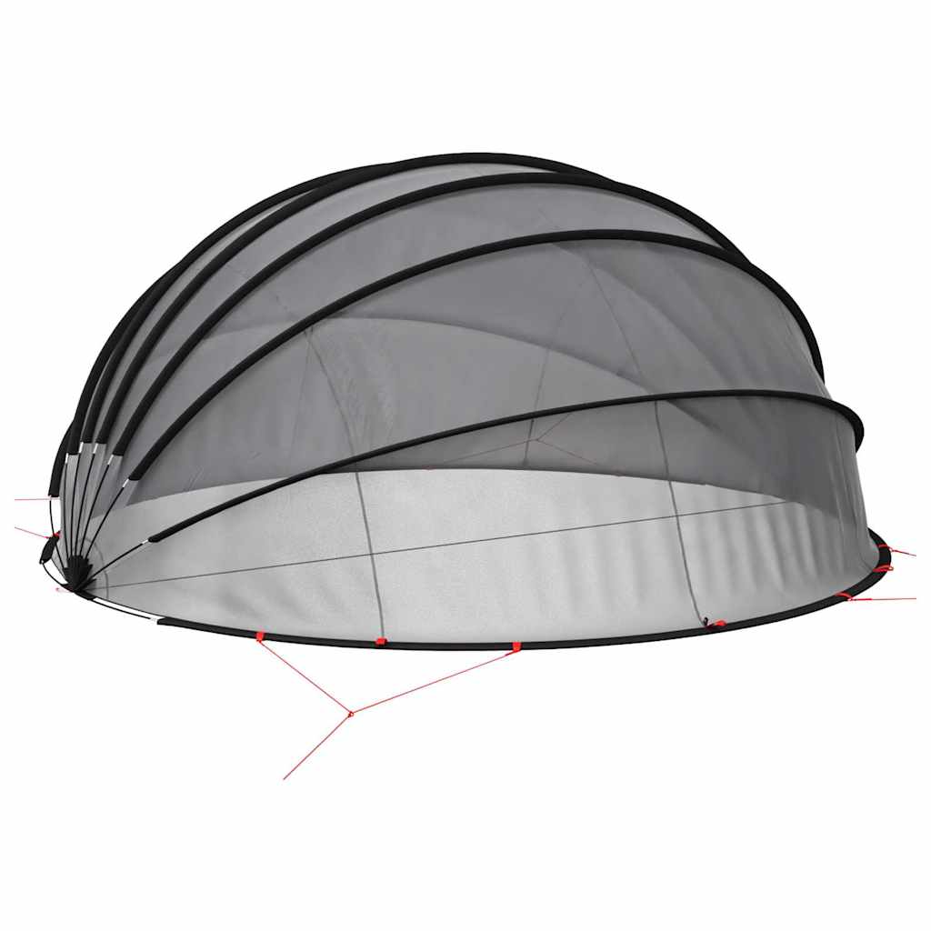 Pool Dome Folding Manual Black 592 x 590 x 275 cm