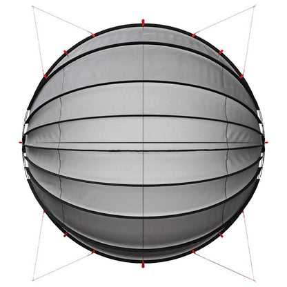 Pool Dome Folding Manual Black 592 x 590 x 275 cm