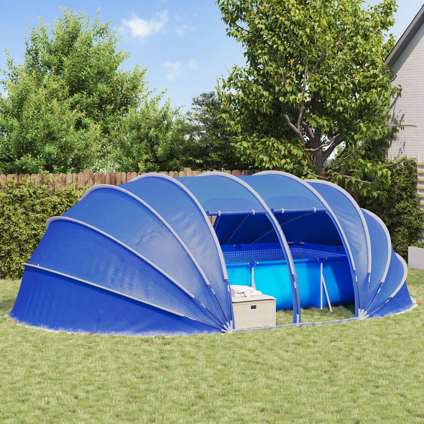 Pool Tent Dome Green 640 x 432 x 205 cm
