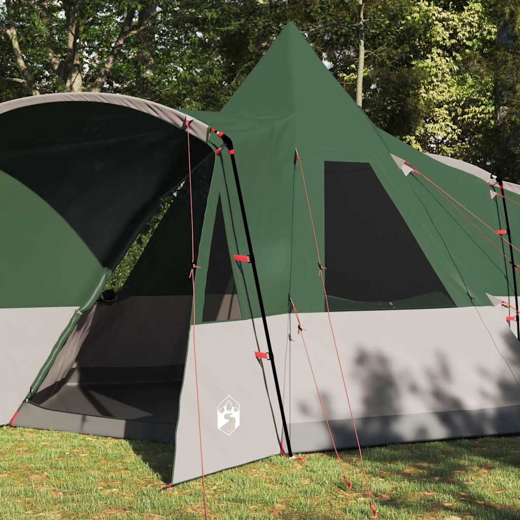 Teepee Tent 8-Person with Roof Green 720 x 465 x 295 cm
