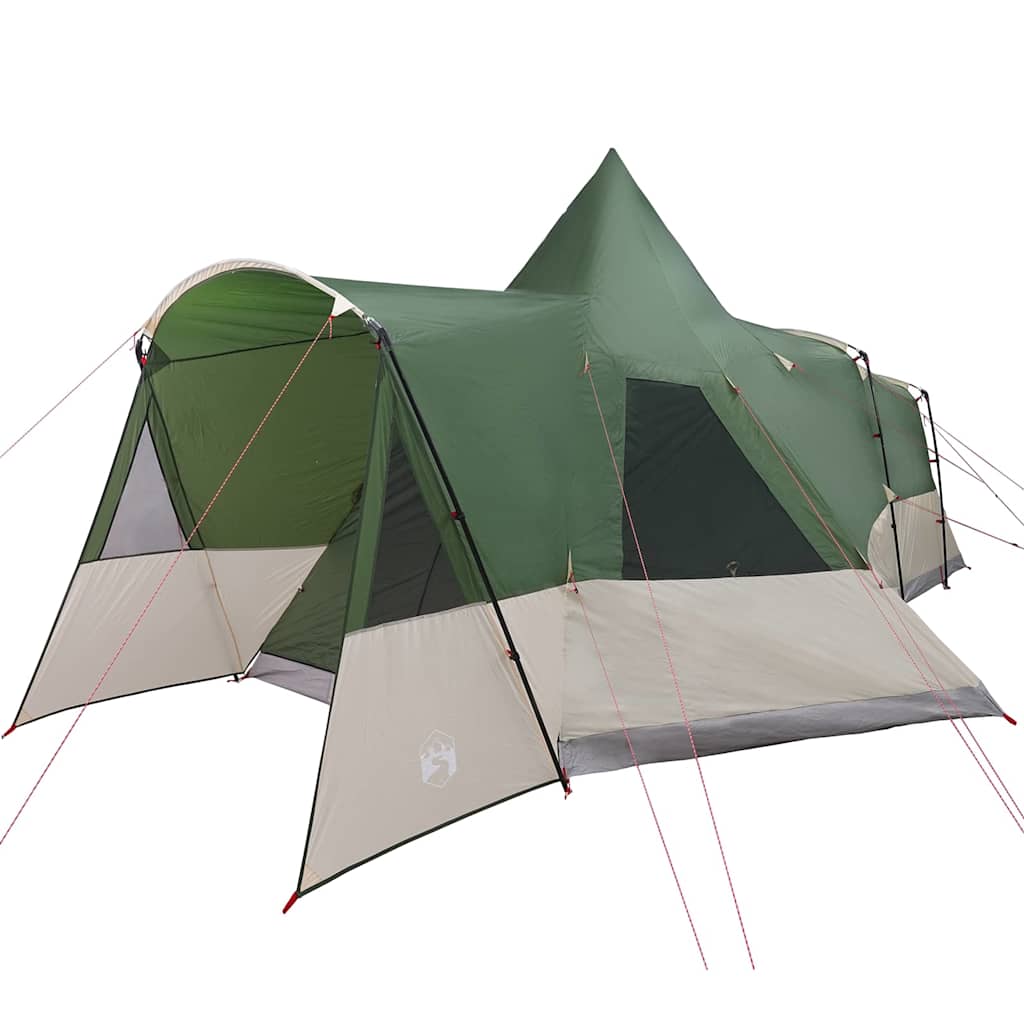 Teepee Tent 8-Person with Roof Green 720 x 465 x 295 cm