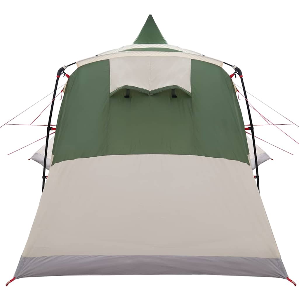 Teepee Tent 8-Person with Roof Green 720 x 465 x 295 cm