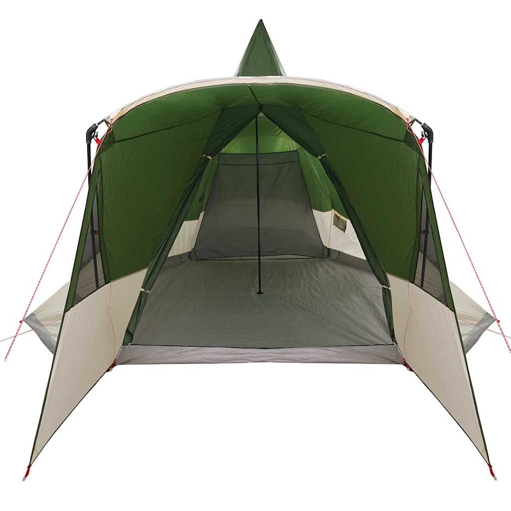 Teepee Tent 8-Person with Roof Green 720 x 465 x 295 cm