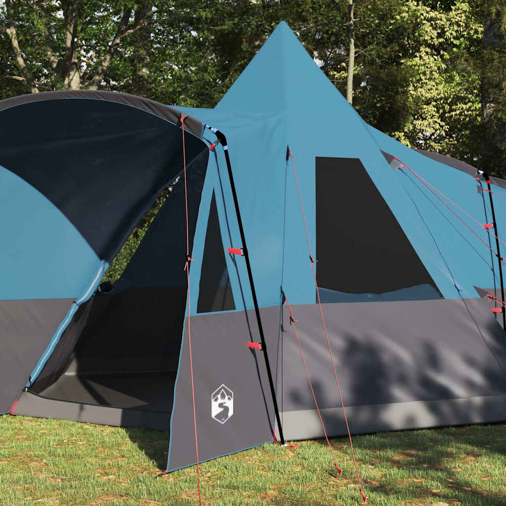 Teepee Tent 8-Person with Roof Blue 720 x 465 x 295 cm