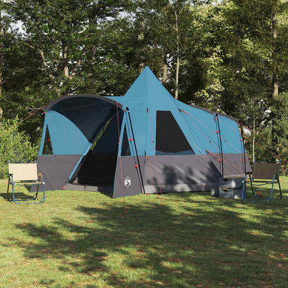 Teepee Tent 8-Person with Roof Blue 720 x 465 x 295 cm