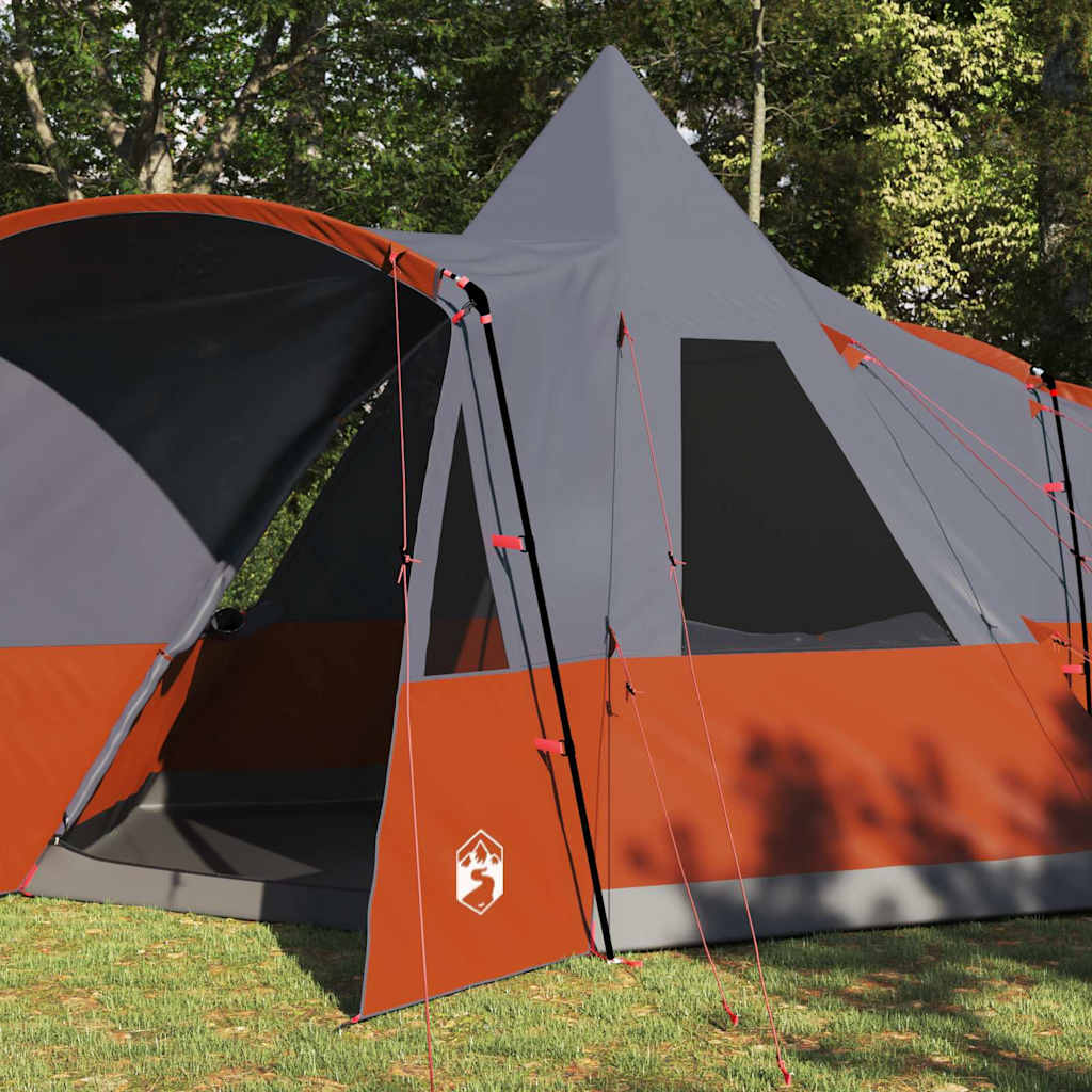 Teepee Tent with Roof Grey and Orange 720 x 465 x 295 cm