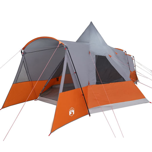 Teepee Tent with Roof Grey and Orange 720 x 465 x 295 cm