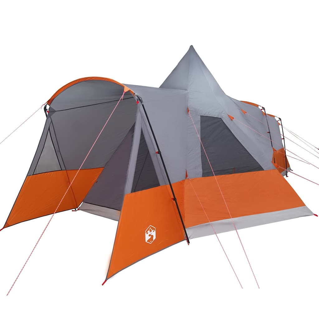 Teepee Tent with Roof Grey and Orange 720 x 465 x 295 cm