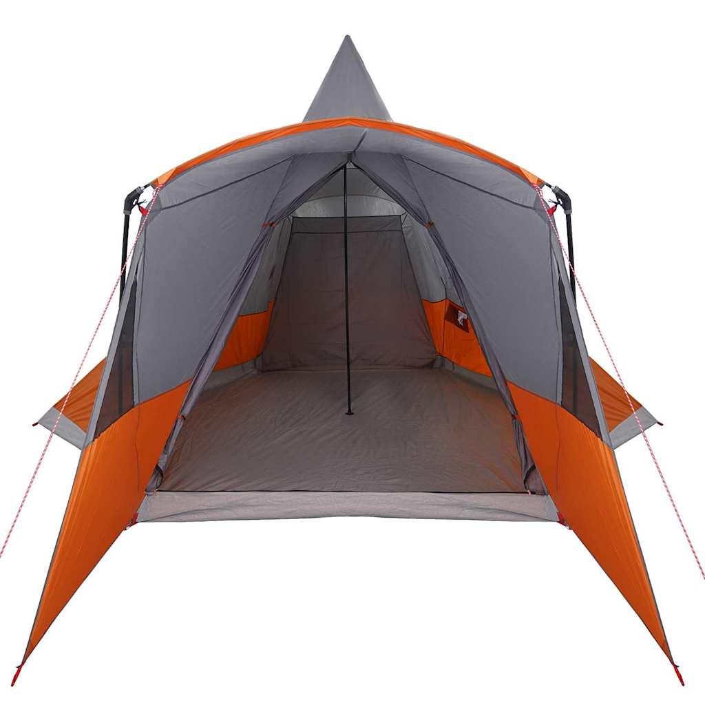 Teepee Tent with Roof Grey and Orange 720 x 465 x 295 cm