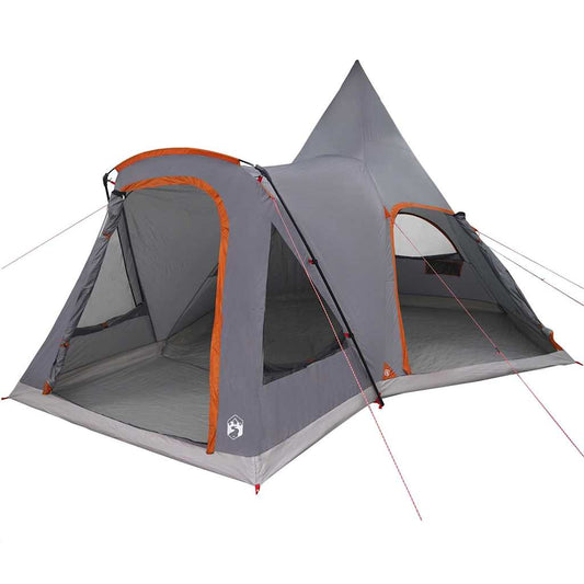 Teepee Tent with Roof Grey and Orange 545 x 450 x 295 cm