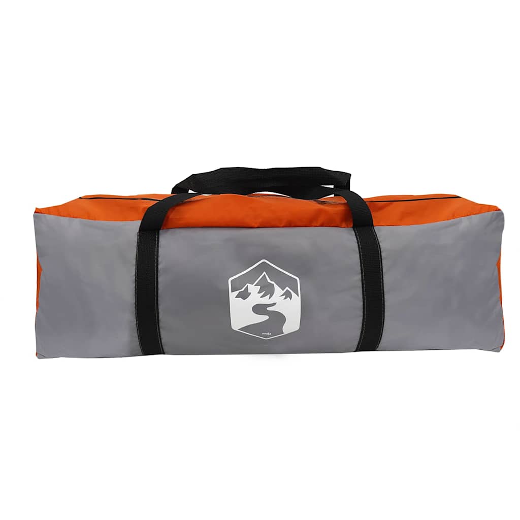 Tent 16-Person with Roof Grey and Orange 680 x 510 x 210 cm