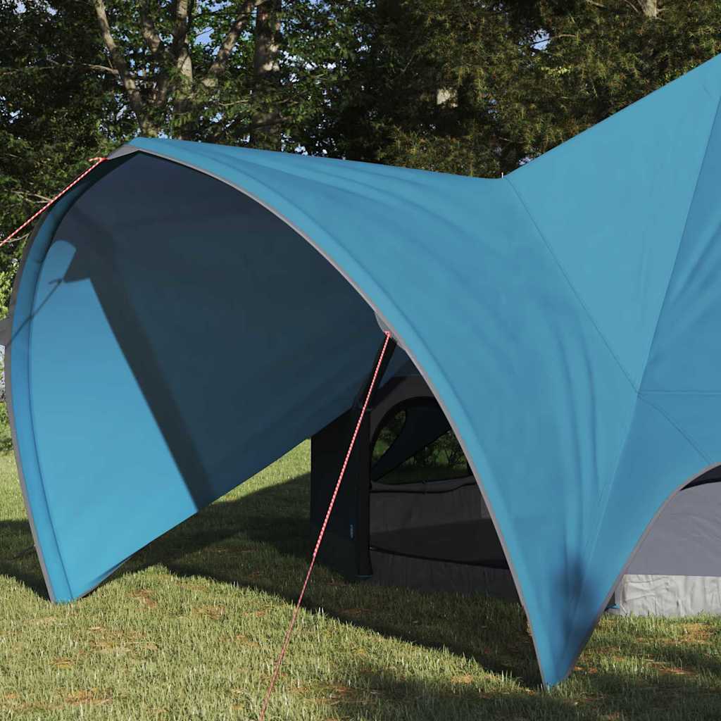 Teepee Tent 3-Person with Roof Blue and Grey 312 x 312 x 197 cm